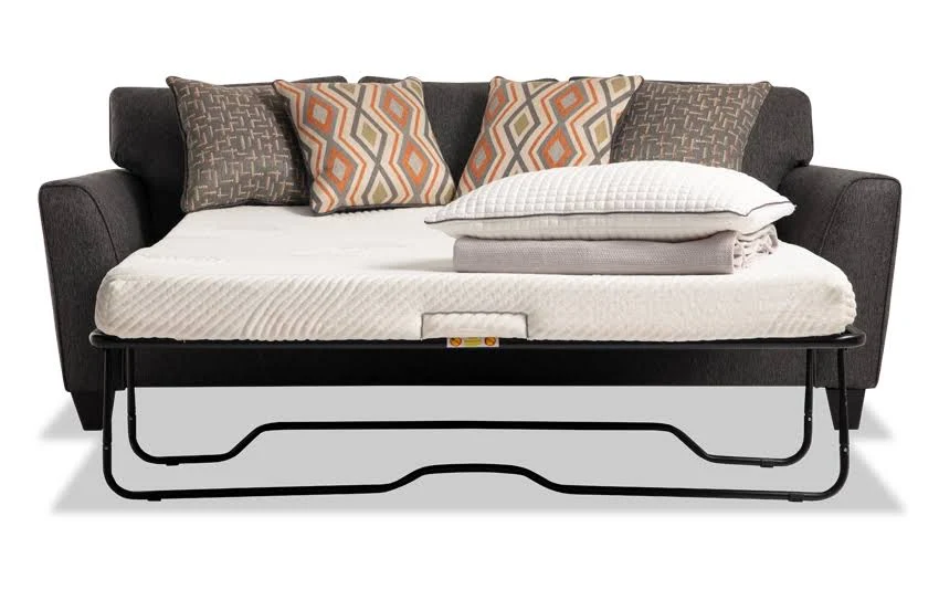 Capri Graphite Bob-O-Pedic Sleeper Sofa in Gray | Memory Foam | Transitional Polyester by Bob&s Discount Furniture