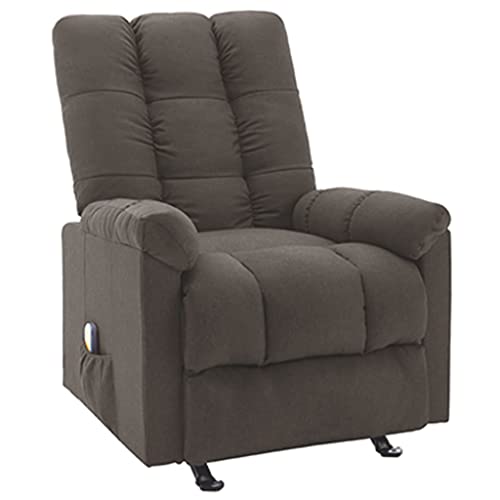 Reclinable Chair Massage Recliner Recliner Wingback Chair TV Chair Recliner Brown Fabric Suitable for Lounge, Bedroom, Living Room, Study Room.
