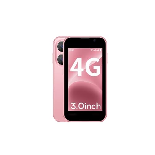 4G Unlocked Mini Phone,14 Pro Kids Pocket Phone with 9.0 Android System, Support Quad Core Dual SIM Face ID (2GB+16GB)(Pink)