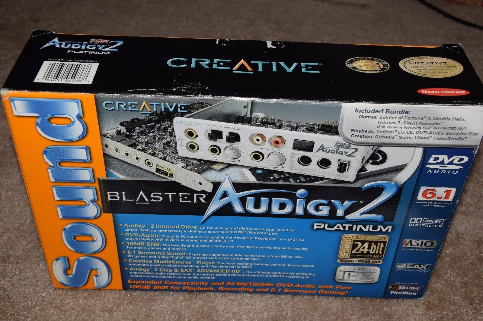 Creative Sound Blaster Audigy2 ZS Platinum Sound Card SB0010