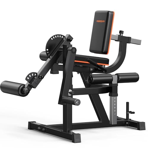 FEIERDUN 3-in-1 Adjustable Leg Extension and Curl Machine - 600lbs Capacity Leg Extension Machine for Lower Body Workouts - Adjustable Leg Curl Machine, Home Gym Weight Machine