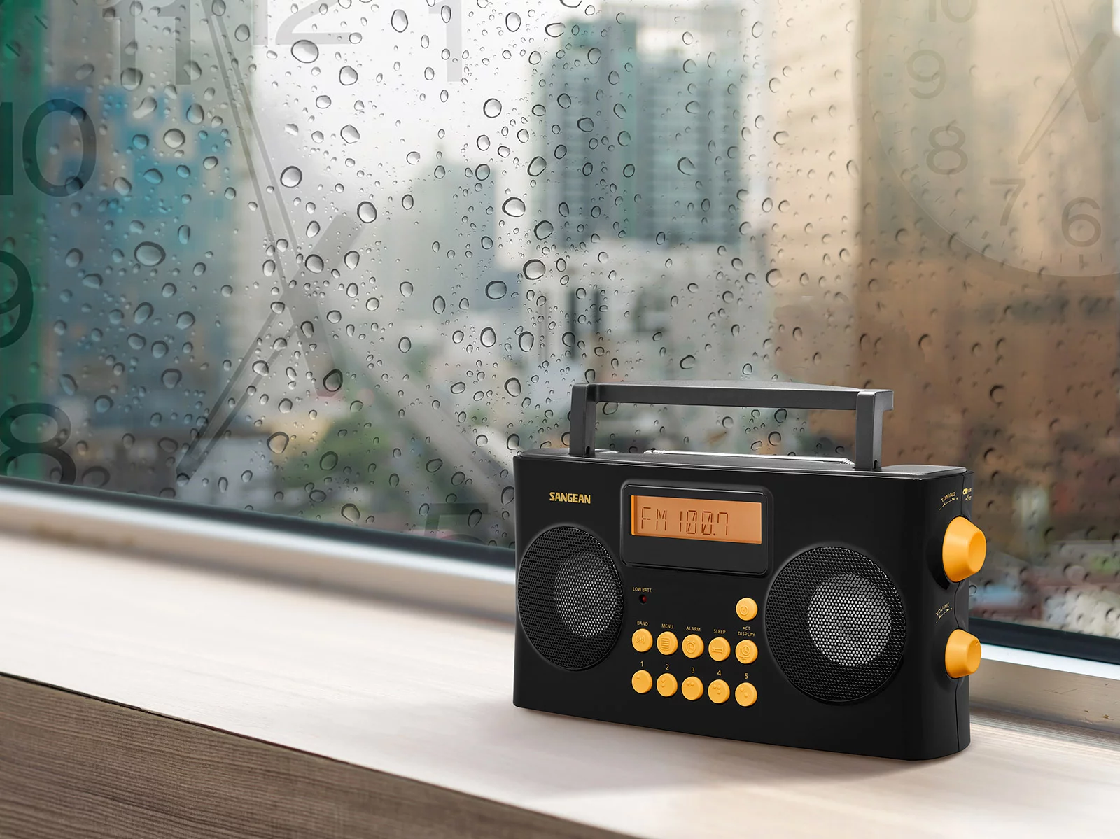 Sangean PR-D17 AM/FM-RDS Portable Radio Specially Designed for the Visually Impaired with Helpful Guided Voice Prompts, Black