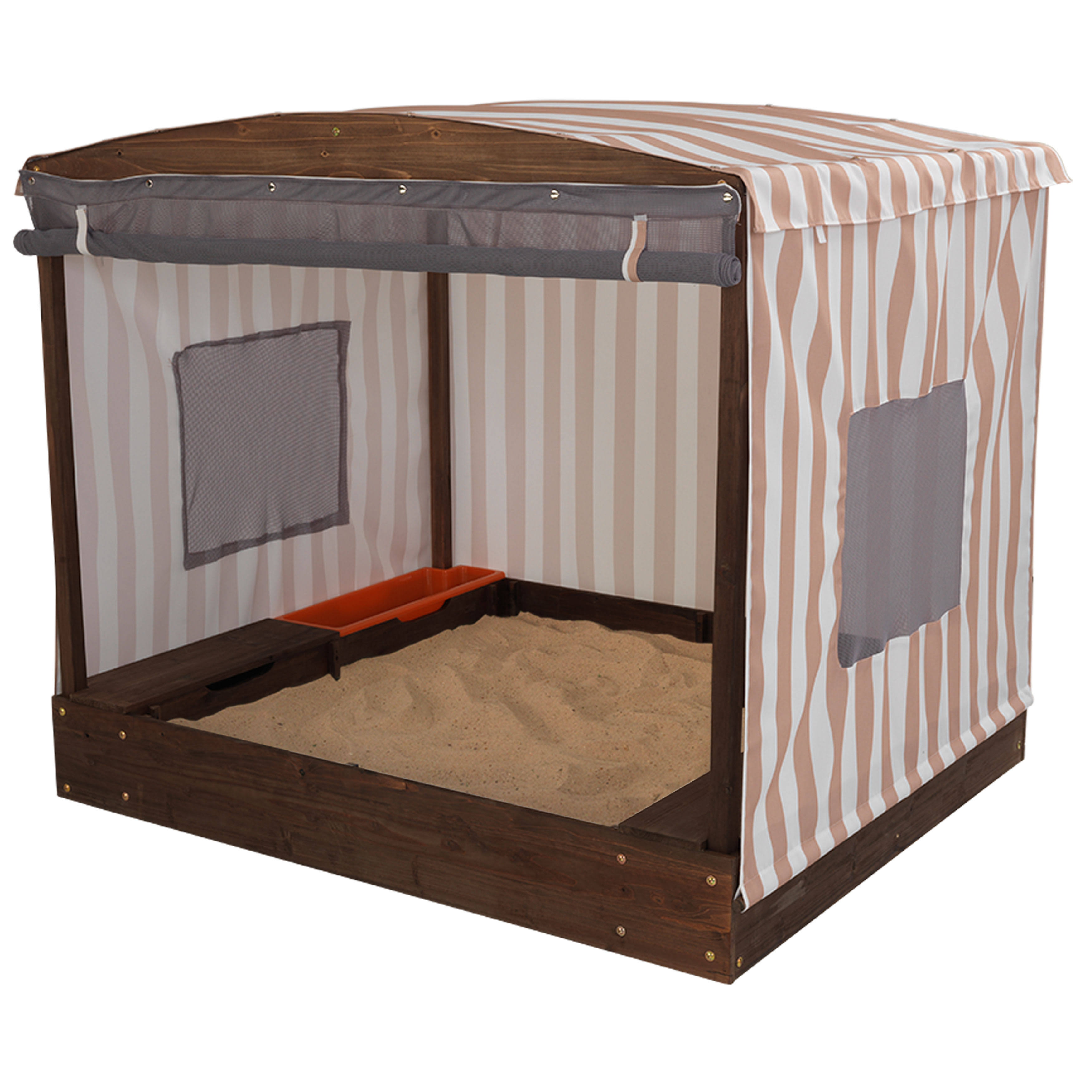 Kidkraft Cabana Sandbox, Oatmeal/White