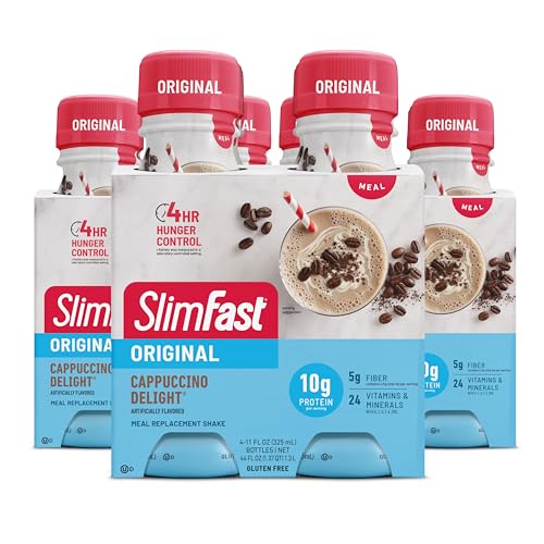 SlimFast Meal Replacement Shake, Original Creamy Milk Chocolate, 10g of Ready to Drink Protein, 11 Fl. Oz Bottle, 4 Count (Pack of 3) (Packaging May Vary)