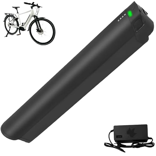 E-Bike Li-Ion Battery 36V Ebike Battery 10.4Ah 12Ah 13.6Ah Ebike Down Tube Battery for 350W 500W 750W 1000W Motor with Charger and Safety Lock LED Power Indicator,10.4ah
