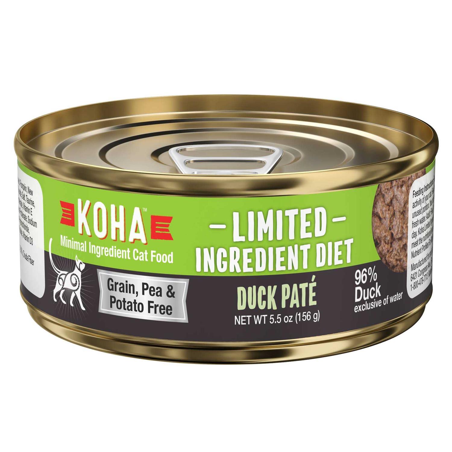 Koha Limited Ingredient Diet Duck Pate for Cats Single Meat Wet Cat Food for Sensitive Stomachs - Pet Supplies online store