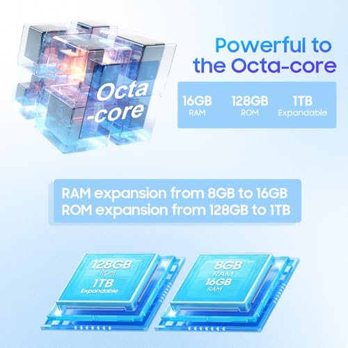 Blackview Color 8 Unlocked Cell Phones, 16GB+128GB+SD 2TB, 50MP Camera Smartphone, Mobile Phones 6000mAh Battery+18W, 6.75