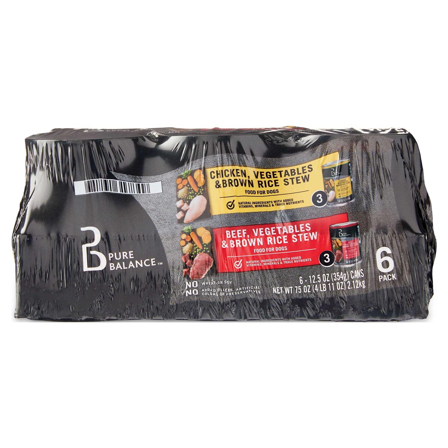 Pure Balance Beef Stew and Chicken Stew Wet Dog Food Variety Pack - Pet Supplies online store