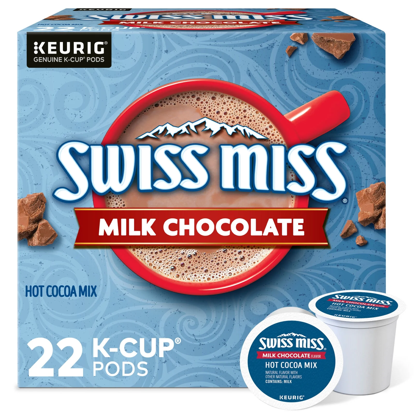 Milk Chocolate Hot Cocoa, Single-Serve K-Cup Pods, 22 Count