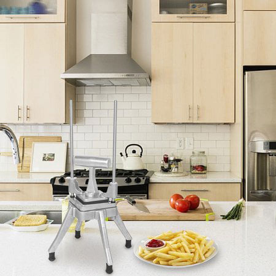 ROVSUN Commercial Vegetable Chopper French Fry Cutter with 4 Sizes Blades, Potato Dicer Slicer Fruit Chopper Stainless Steel for Restaurant, Home & Kitchen, 1/2