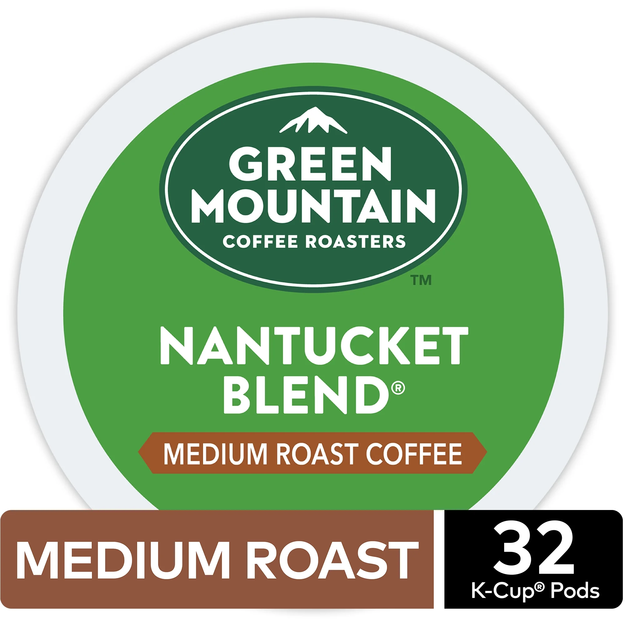 Green Mountain Coffee Nantucket Blend K-Cup Pods, Medium Roast, 32 Count for Keurig Brewers