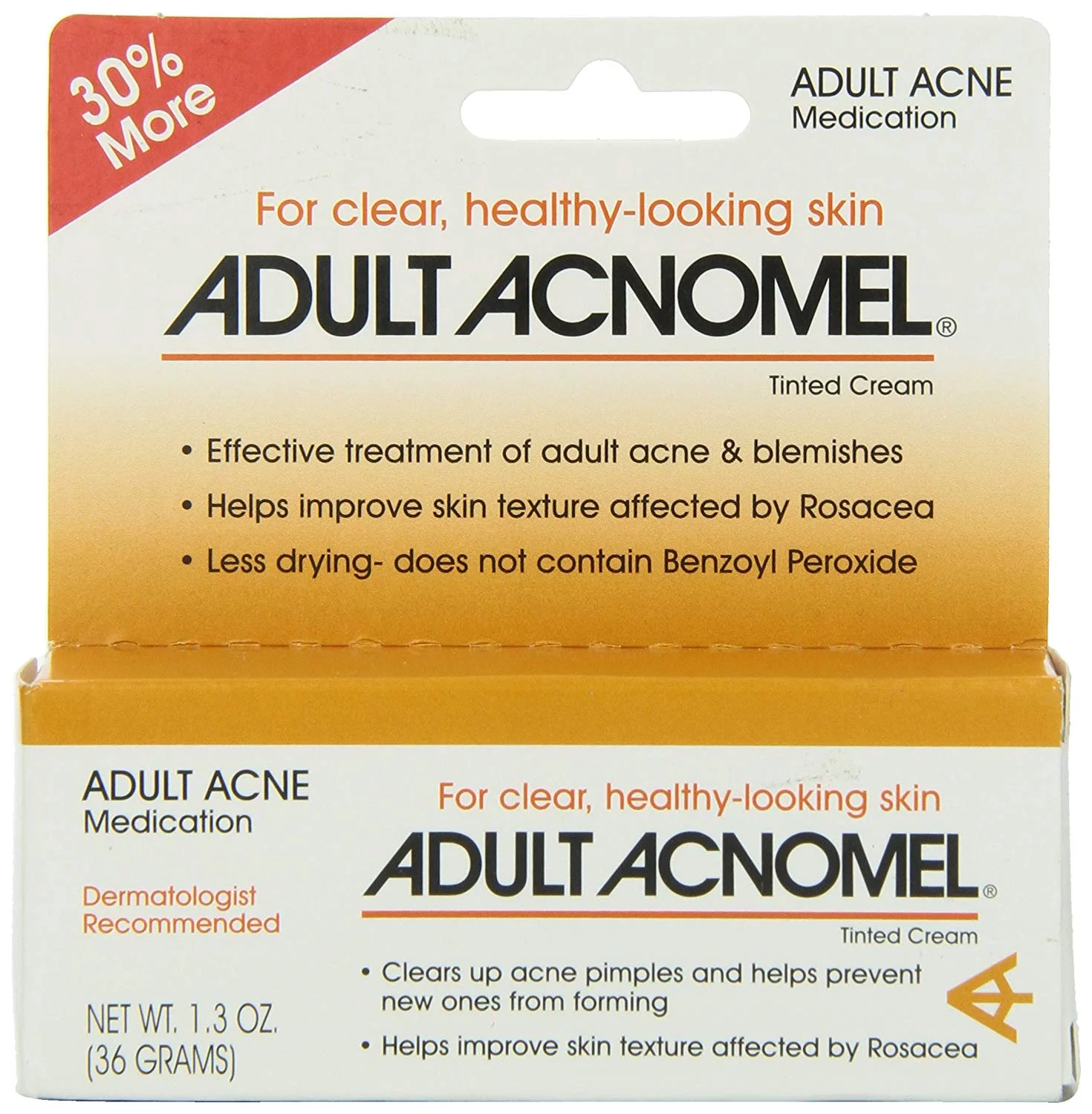 6 Pack Adult Acnomel Tinted Cream 1.30 oz