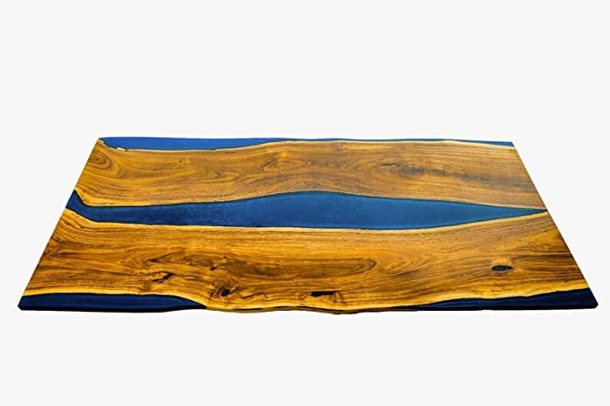 Customized Large Epoxy Table, Resin River Dining Table for 2, 4, 6, 8 Living Room Table Epoxy Coffee Table Top, Bar Counter (without Stand, 108 x 36 Inches)