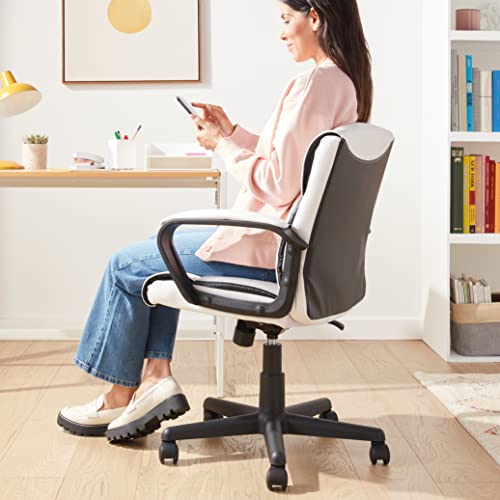 Amazon Basics Office Computer Task Desk Chair with Padded Armrests, Mid-Back, Adjustable, 360 Swivel, Rolling, 275 Pound Capacity, 24.2