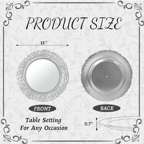 MAONAME Gold Charger Plates, 13