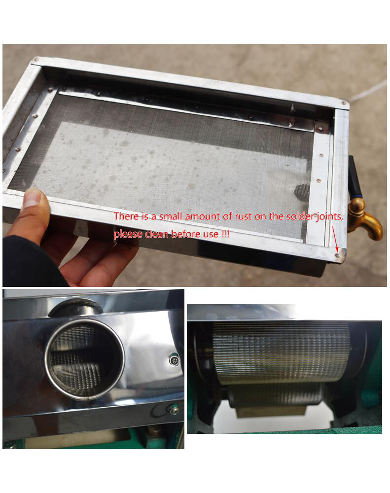 INTSUPERMAI Manual Sugarcane Juicer Machine 3 Rollers Cane Press Squeezer Silver