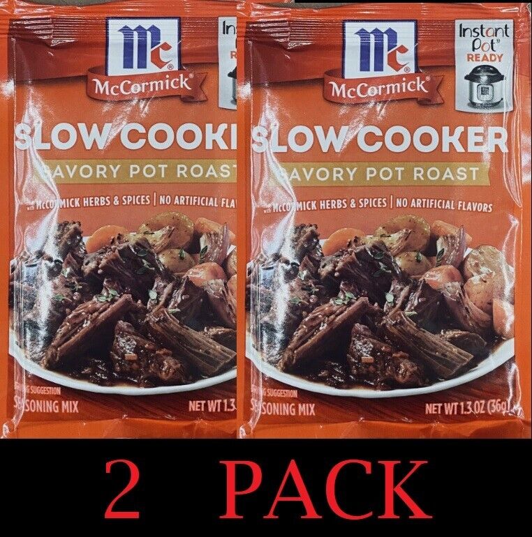 McCormick Slow Cooker Pot Roast Seasoning Mix Savory Herbs & Spices 1.3oz 2 PACK