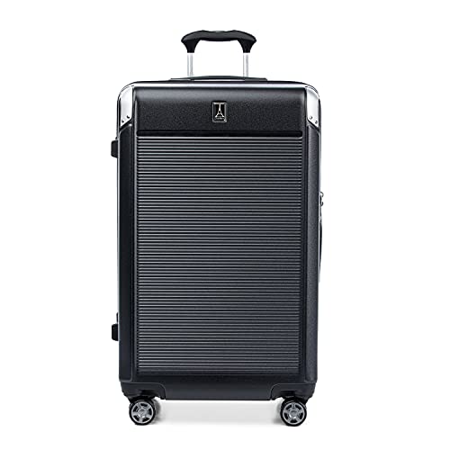 Travelpro Platinum Elite Hardside Expandable Checked Luggage, 8 Wheel Spinner, TSA Lock, Hard Shell Polycarbonate Suitcase, True Navy Blue, Checked Large 28-Inch