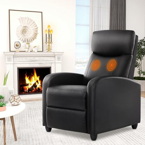 Reclining Accent Chair, Lazy Boy Recliner Chair with Reclining & Foot Extension Design, Modern Recliner Chair with Massage & Heating Function, Reclining Chairs for Adults