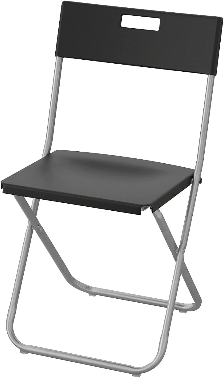 IKEA GUNDE Folding chair, black (4)