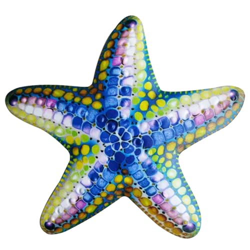 Starfish, Sea Life Nautical Home Decor, Starfishes Wall Decor Iron Ocean Stars Decoration Starfishes Wall Art Ornament 6.89x6.55 Inches, Mediterranean Decor, Living Room, Aquarium (Peach)