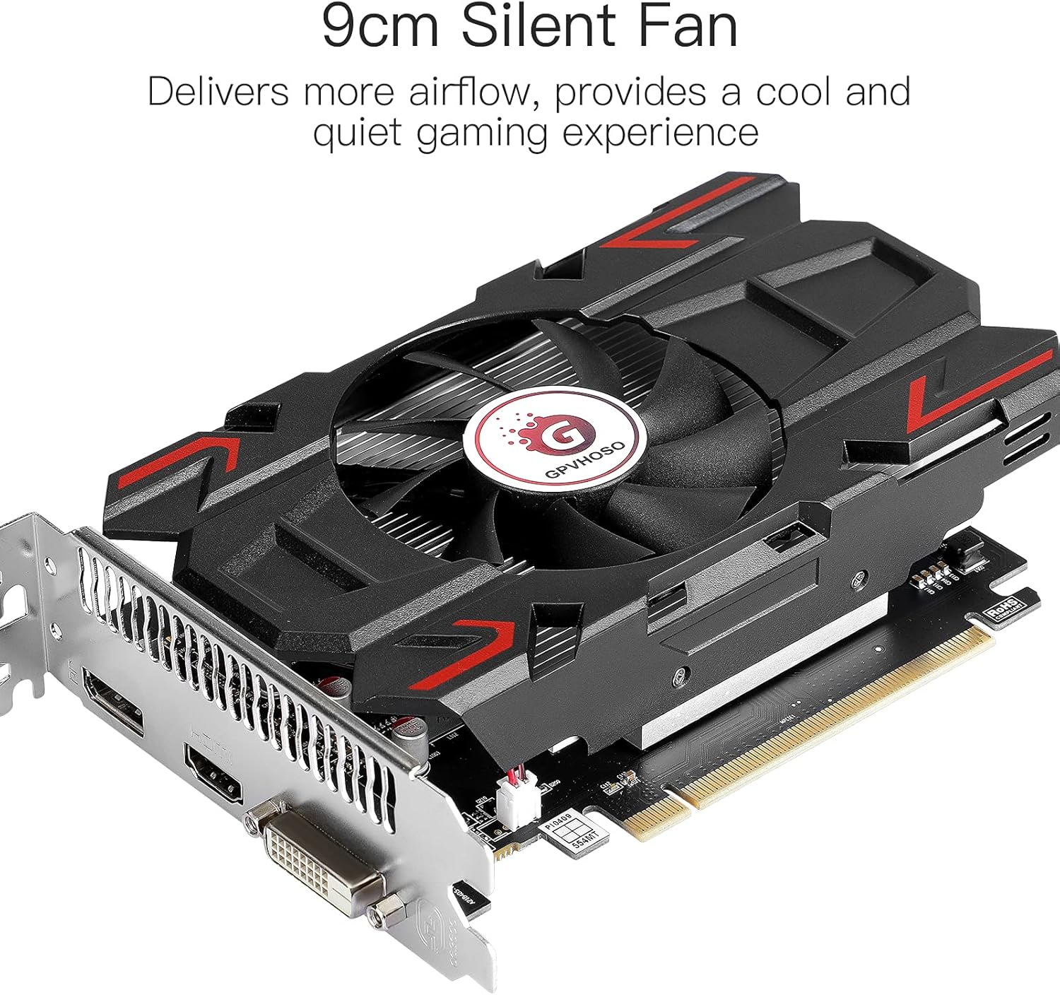 KAER AMD Radeon RX 550 Computer Graphics Card 4GB, GDDR5, 128 Bit, DirectX 12, PCI Express 3.0, DP HDMI DVI-D, Desktop Gaming Video Card, Computer GPU