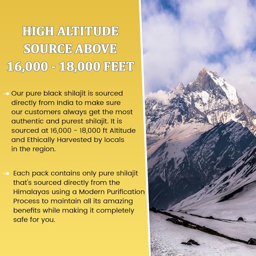 FOUZEE Pure Himalayan Mountains Shilajit - 77% + Fulvic Acid Authentic Hard Consistency, Natural Source of Fulvic Acid, Over 85 Trace Minerals, Includes Stainless Steel Spoon (10 Grams)