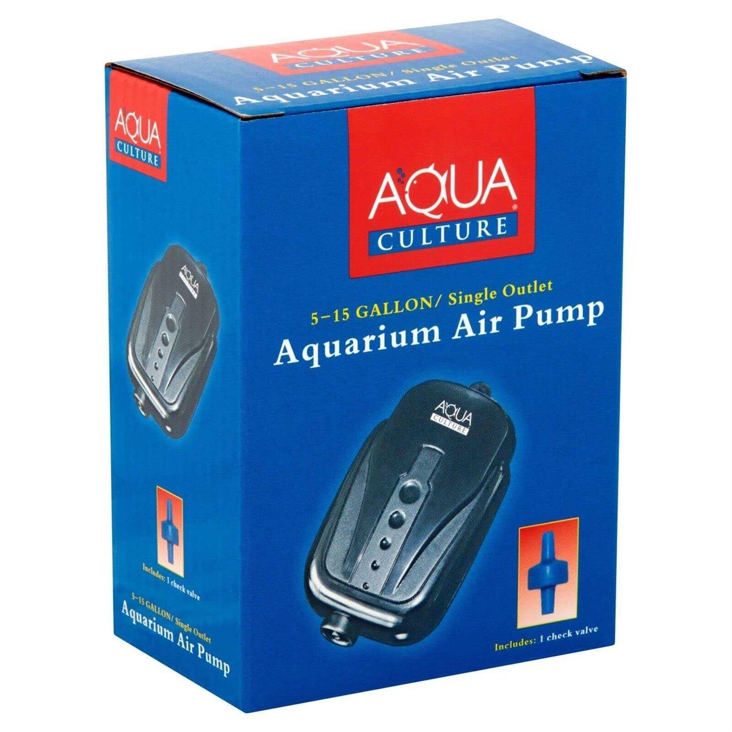 Aqua Culture 5-15 Gallon Single Outlet Aquarium Air Pump - Pet Supplies online store