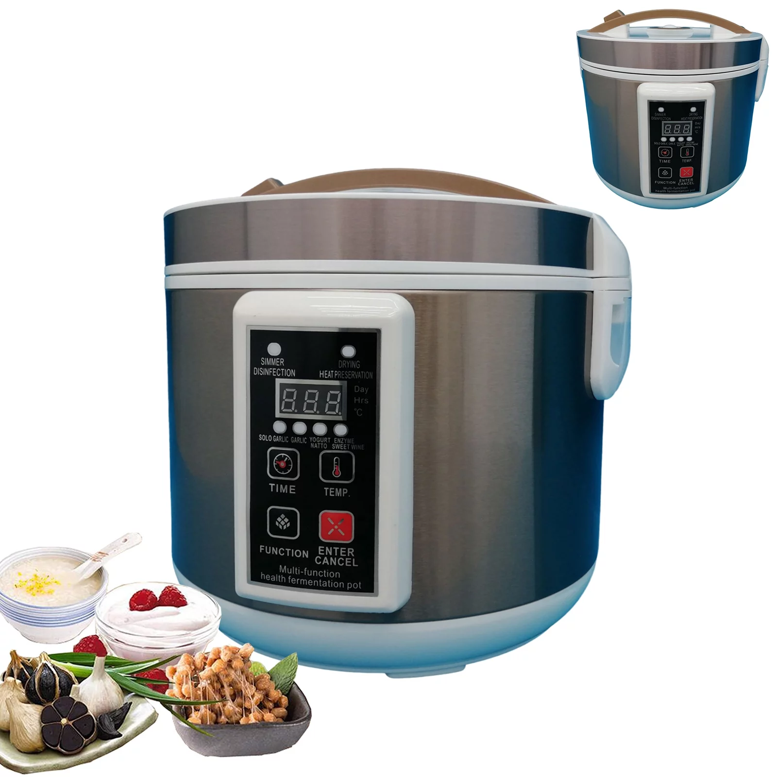 INTBUYING 5L/6L Multi-Functional Fermenter for Black Garlic Yogurt Enzyme Natto Wine Fermenting
