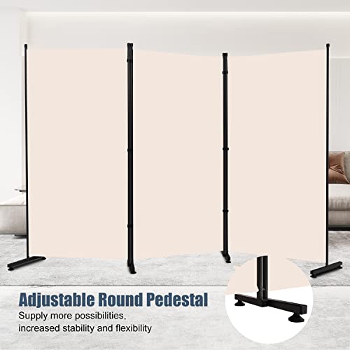 YASRKML Room Divider 6ft Dividers and Privacy Screens, 3 Panel Partition Screen Portable Fabric Panel, Indoor Folding for Separation, Freestanding Wall Bedroom Black