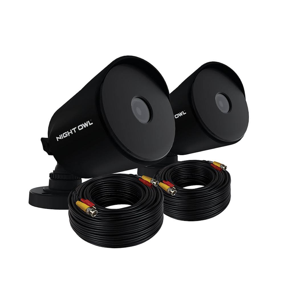 Night Owl 1080p HD Wired Cameras, 2 Pack, Black
