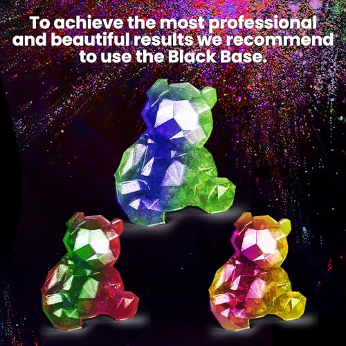 12 Chameleon Flakes - Chameleon Flakes for Resin - Color Shift Mica Pigment Powder for Epoxy Resin - Chrome Flakes for Tumblers, Molds, Nail Art, Eyeshadow, Makeup