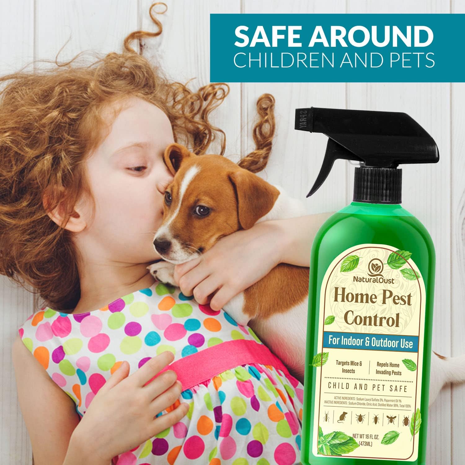 Peppermint Oil Mouse Repellent Spray - Roach Ant Spider Bug Insect Killer - Eco Friendly Pest Control to Repel Mice - Humane Repeller Alternative to Trap