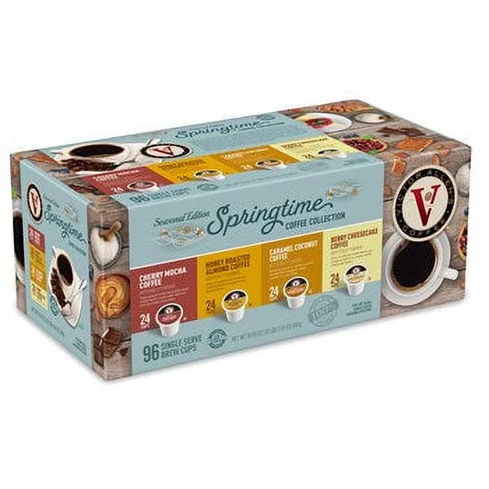 Victor Allen's Coffee Springtime Variety Pack, Medium Roast, 96 Count, Single Serve Coffee Pods for Keurig K-Cup Brewers