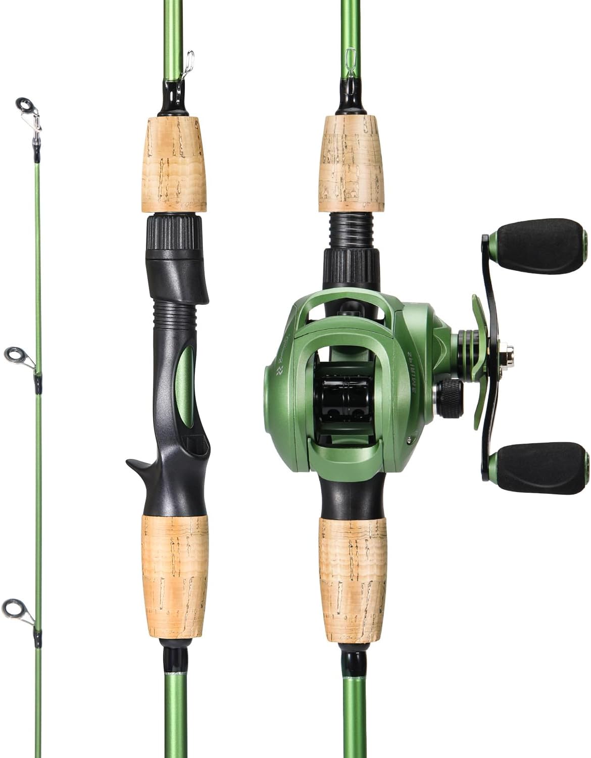Sougayilang Fishing Rod Reel Combos, Graphite 2Pc Blanks Fishing Pole with Casting & Spinning Reel, Stainless Steel Guides