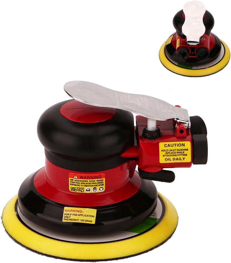 Professional Air Random Orbital Palm Sander, Dual Action Pneumatic Sander, Low Vibration, Heavy Duty Pack of 2