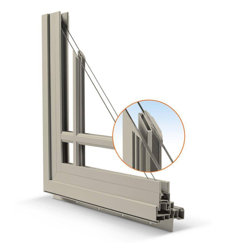 JELD-WEN CS3425 47.5 in. x 23.5 in. V-4500 Series White Vinyl Awning Window with Fiberglass Mesh Screen