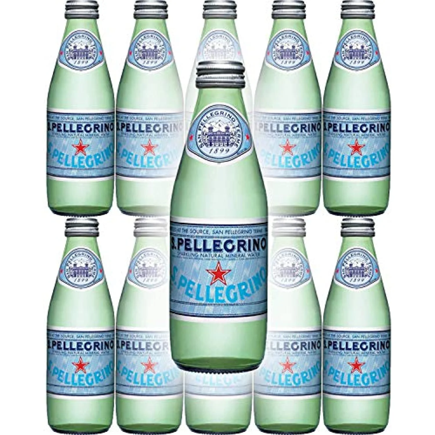 San Pellegrino Sparkling Natural Mineral Water, 8.45Oz Glass Bottle (Pack Of 10)