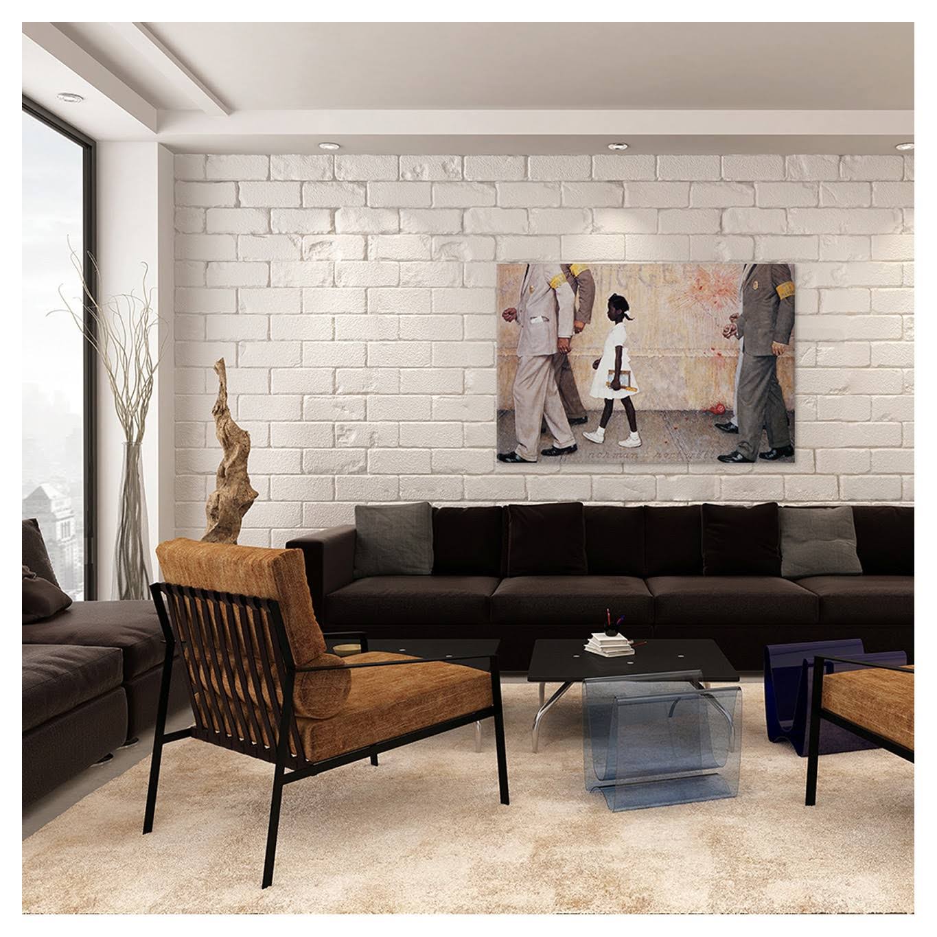 iCanvas 1543-1pc3-26x18 The Problem We All Live with (Ruby Bridges) by Norman Rockwell