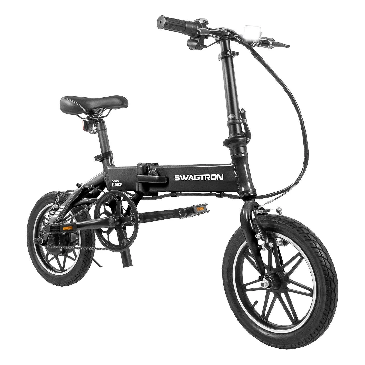 Swagtron SwagCycle EB-5 Lightweight and Aluminum Folding eBike, White