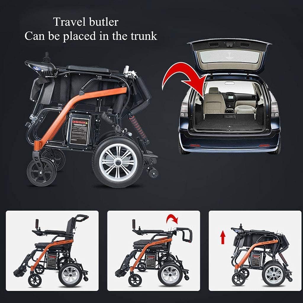 Fashion Portable Wheelchair Aluminum Travel Electric Powerchair Ultra Portable Folding Power Wheelchair 7X12
