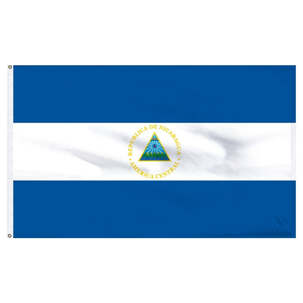 Nicaragua with Seal Flag 4x6 Foot Nylon