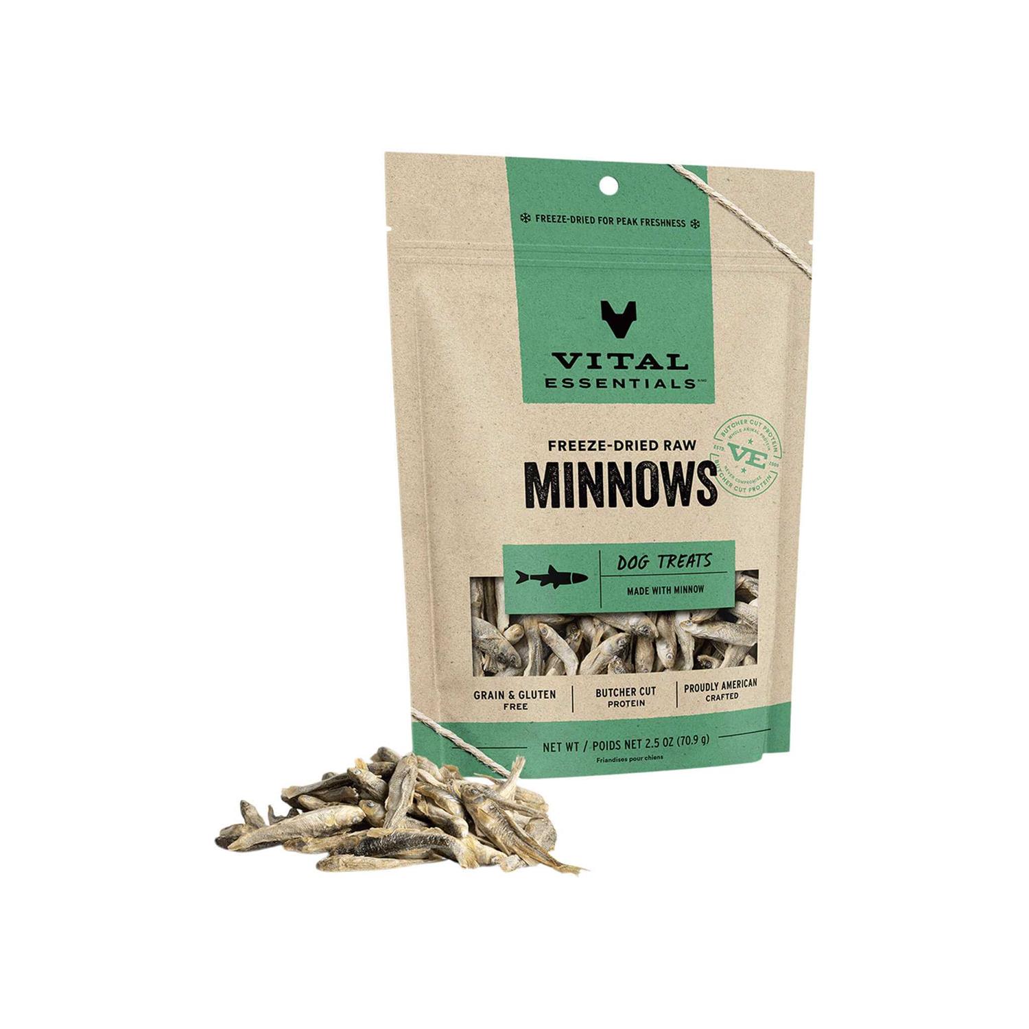Vital Essentials Freeze Dried Minnows Dog Treats - Pet Supplies online store
