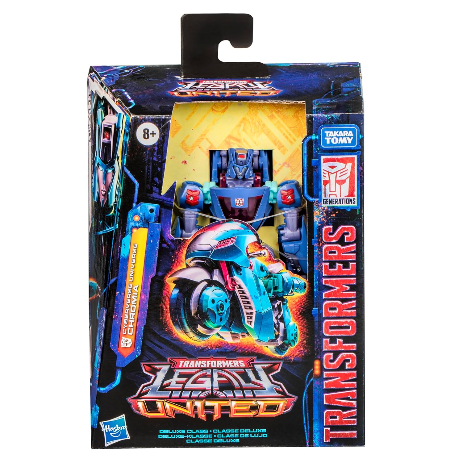 Transformers Legacy United Deluxe Class Cyberverse Universe Chromia, 5.5-inch Converting Action Figure, 8+ Years