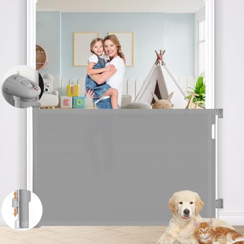 Retractable Baby Gates,Mesh Dog Gate for Doorways,Child Safety Gates for Doorways, Hallways,Baby Gate 33