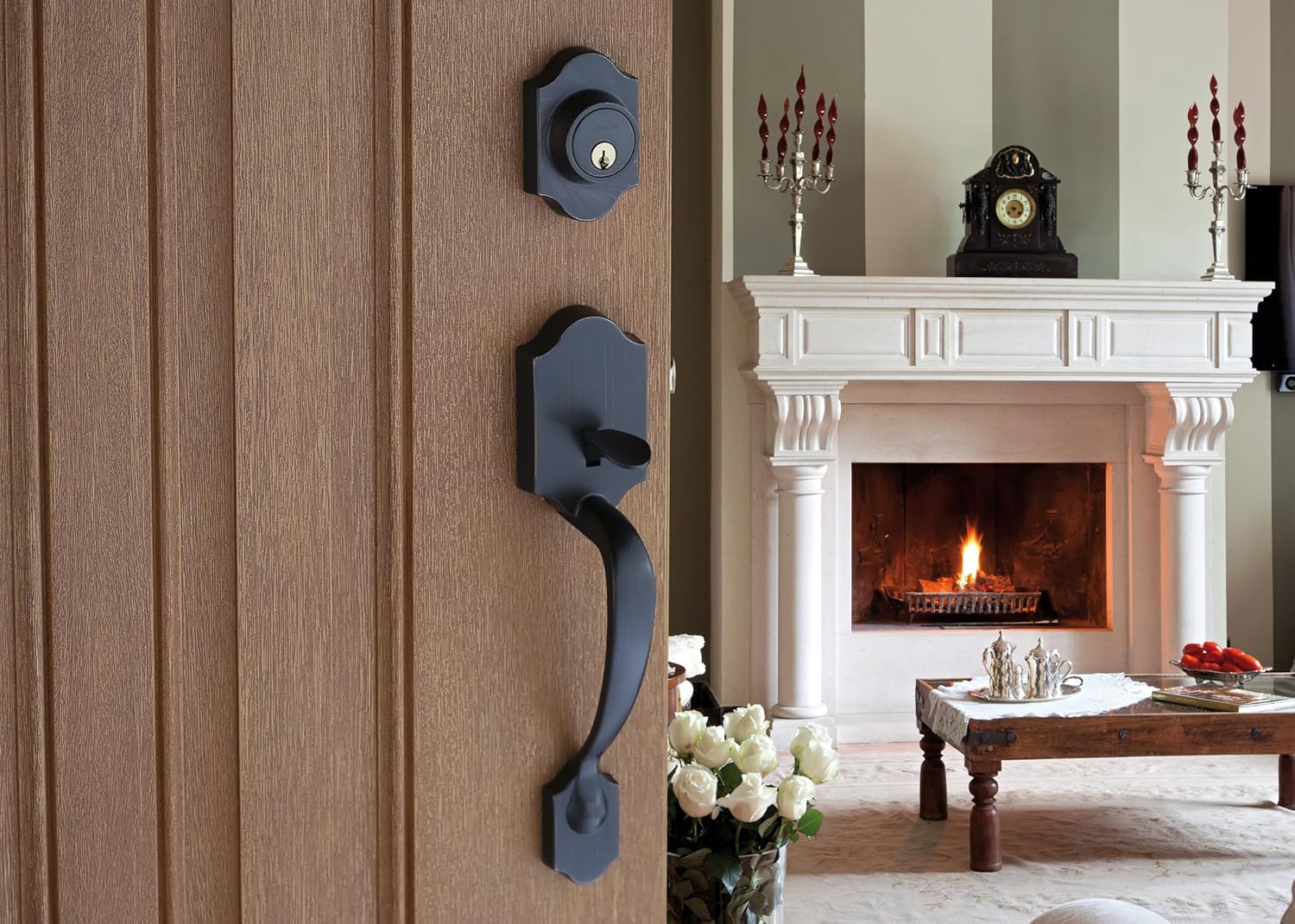 Copper Creek HZ2610xRL-TB Soft Contemporary Front Door Handle Lever Trim, Tuscan Bronze