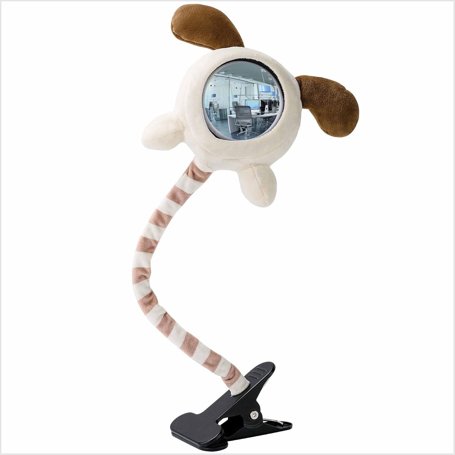 Clip On Mirror, Cubicle Mirror To See Behind You, Clip On Security Mirror, Office Mirror To See Behind You, Desk Mirror To See Behind You, Clip Mirror, Desk Rear View Mirror Office, Dog 01 Style, 1PC