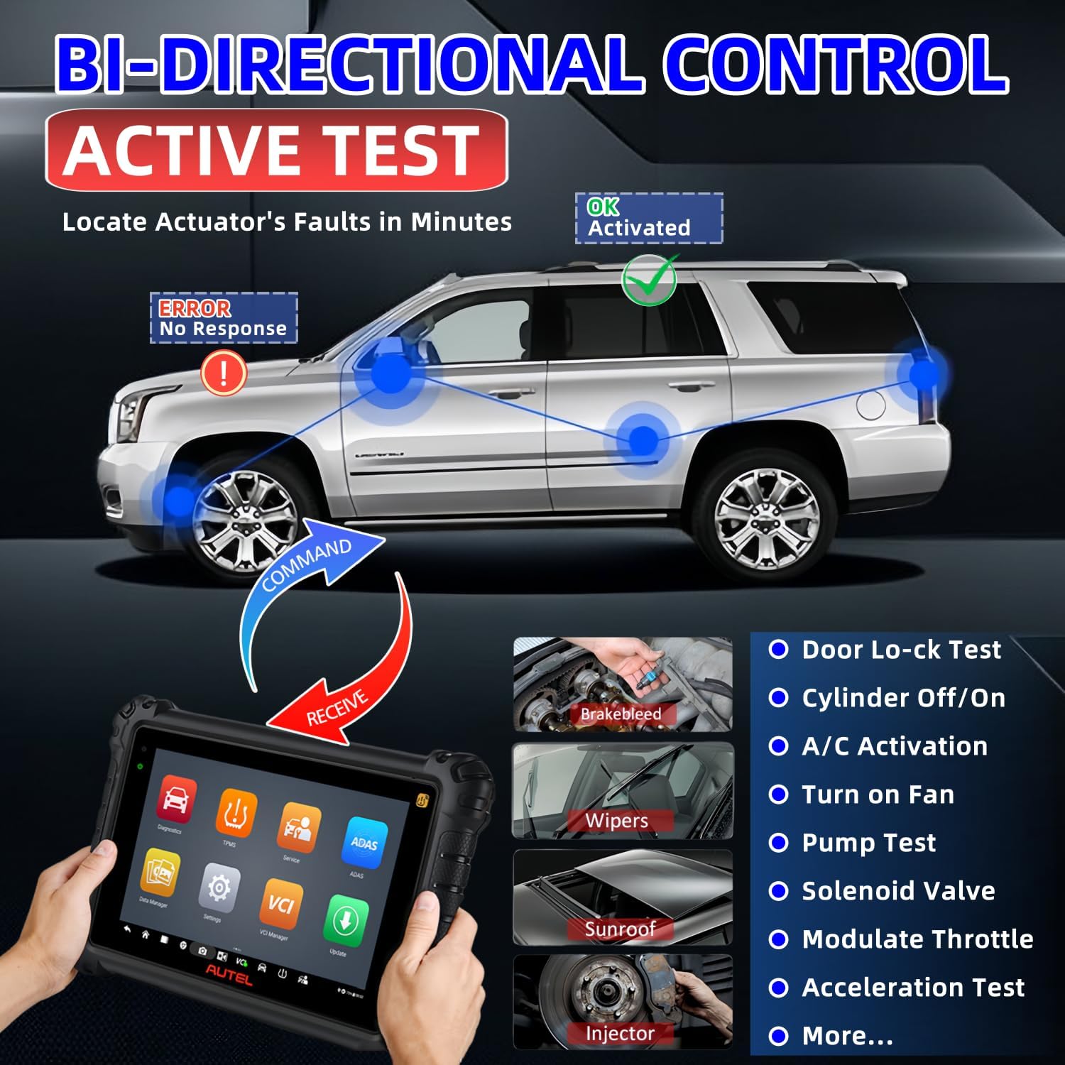 Autel Scanner MaxiSys MS906 Pro-TS 2024 Top TPMS Programming Tool, Up of MS906 Pro MS906TS MS906BT MK908 MK900 MX900, All System Diagnostic/ECU Coding/ 36+ Service/Bidirectional Control/CANFD&DOIP