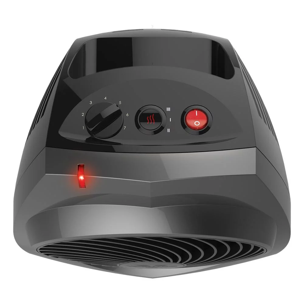 Vornado VH200 1500-Watt Electric Portable Space Heater, Whole Room Vortex Heat Circulation, Charcoal, Charcoal / Black