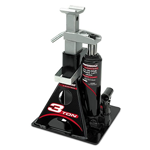 Powerbuilt 3 Ton, Bottle Jack and Jack Stands in One, 6000 Pound All-in-One Car Lift, Heavy Duty Vehicle Unijack, 640912
